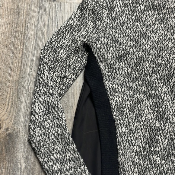 Bar III Black & White Marled Knit Sweater Over Black Sheer Lining, size small - Picture 3 of 10